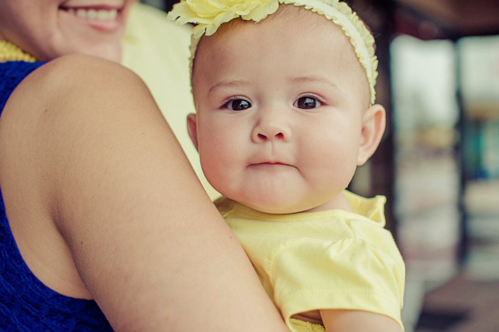 Young baby facing camera